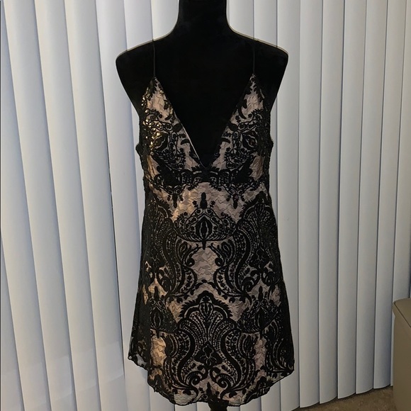 Free People mini dress Night Shimmers Velvet Mini - Picture 4 of 5